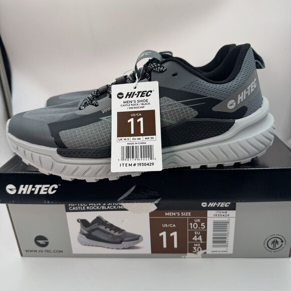 Hi-Tec Men’s Castle Rock Black Microchip Hiking Shoes Size 11 Trail Outdoor main image 8